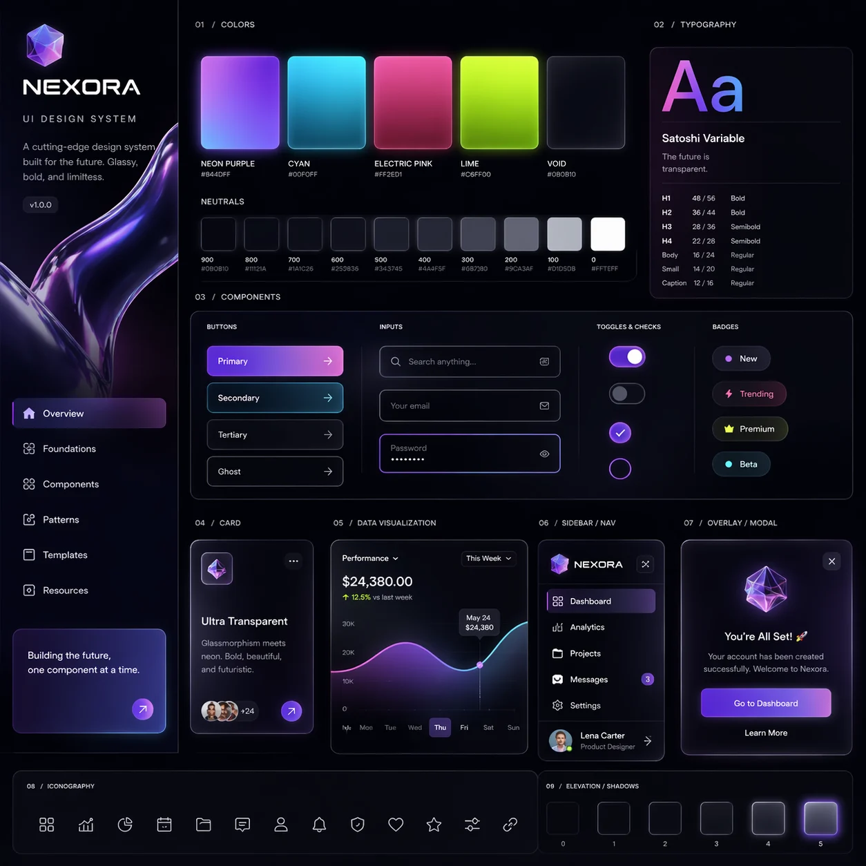 Glassy UI Design System