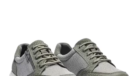 Grey sneakers product showcase