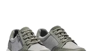 Grey sneakers product showcase
